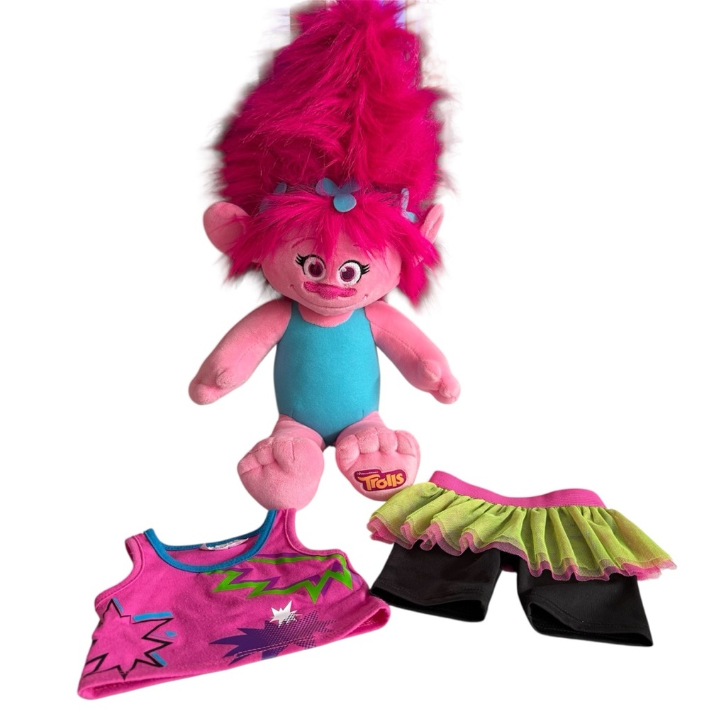 BUILD A BEAR TROLLS POPPY Plush Doll Toy BAB With Cute Outfit